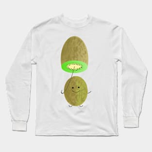 Funny kiwi vegans Long Sleeve T-Shirt